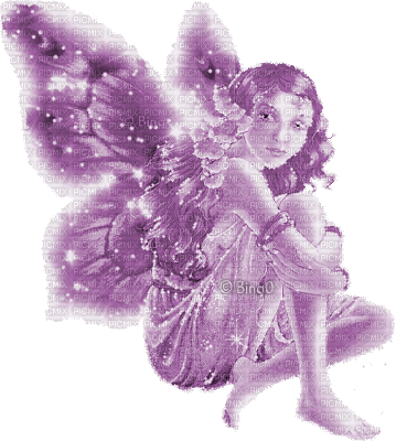 Y.A.M._Fantasy fairy purple - GIF animé gratuit