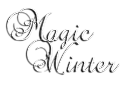 kikkapink white winter magic text - PNG gratuit