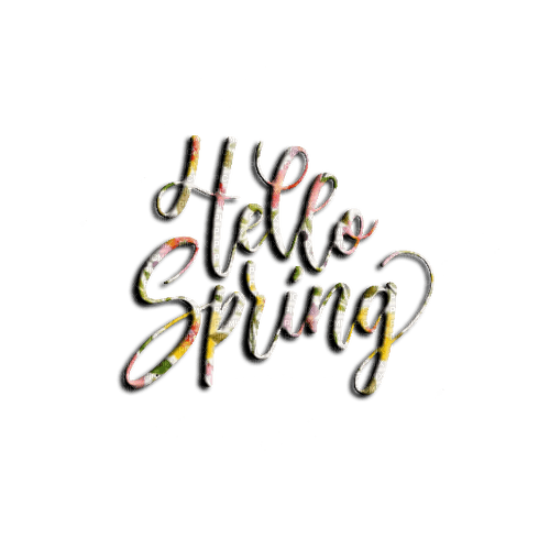 hello spring dolceluna text word - 無料png