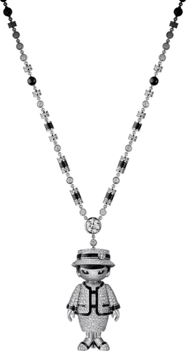 Chanel Jewelry Silver Black Woman - Bogusia - png grátis