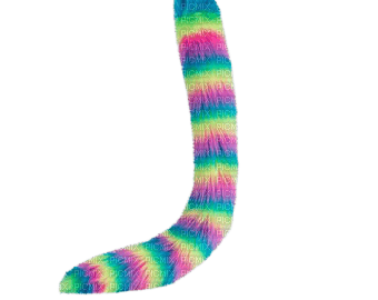 rainbow scene cat tail - png gratis