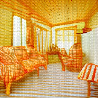 Orange Gingham Room - 無料png