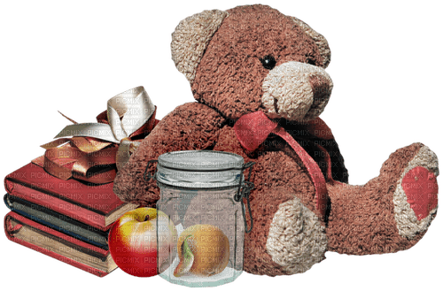 kikkapink deco scrap  teddy bear book books - besplatni png