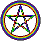 rainbow pentagram - GIF animasi gratis