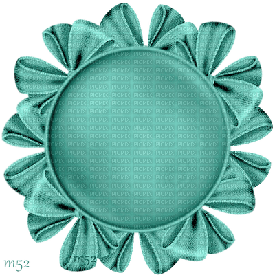 turquoise-circle with bow-deco-minou52 - PNG gratuit