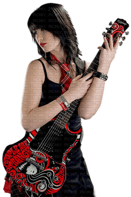 Kaz_Creations Woman Femme With Guitar - 無料png