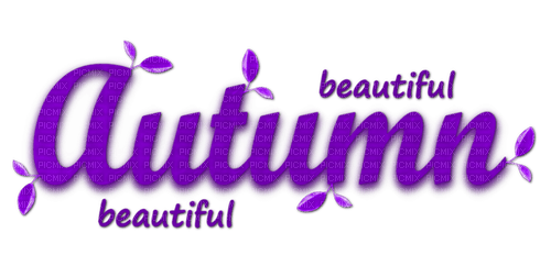Beautiful.Autumn.Text.Purple - Free PNG
