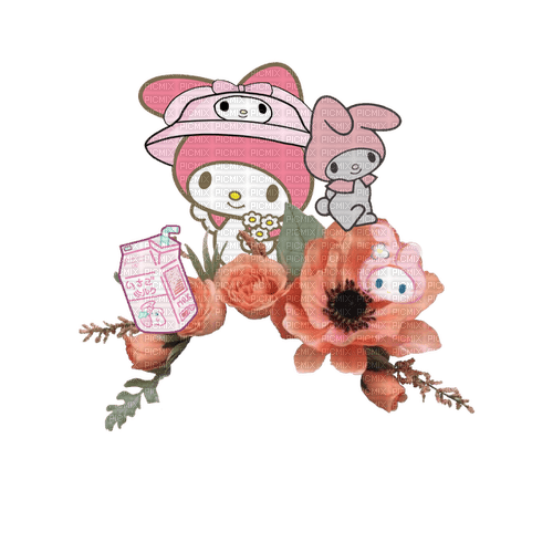 My Melody flower crown (Made with PicsArt) - darmowe png