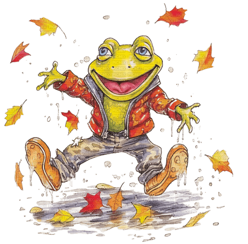loly33 grenouille automne - zadarmo png