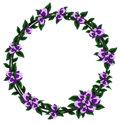 Kaz_Creations Deco Flowers Circle Frame Colours - 無料png