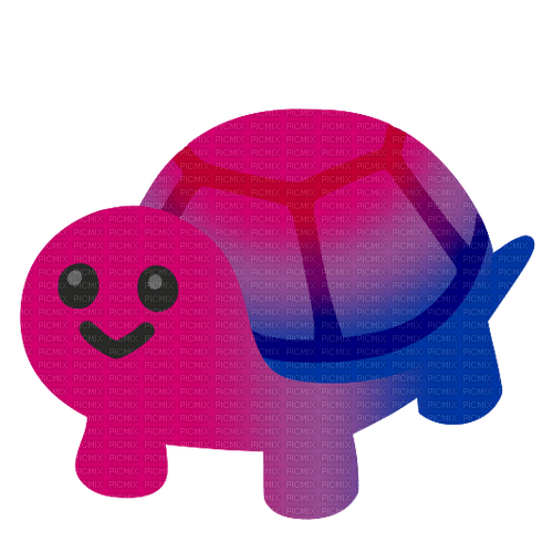Bi pride turtle emoji bisexual - png ฟรี