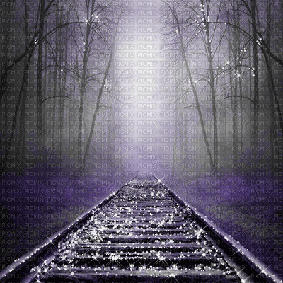 dolceluna forest train rail bg gif background - Gratis animerad GIF
