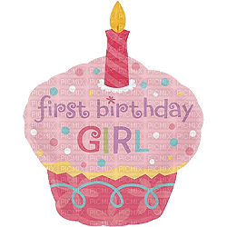 Kaz_Creations Cake First Birthday Girl - δωρεάν png