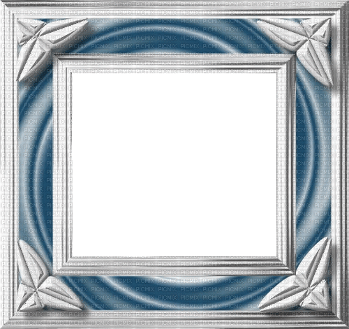Frame. 3D. Blue and silver. Leila - Безплатен анимиран GIF