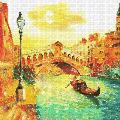 fondo venecia canal gondola gif dubravka4 - Free animated GIF