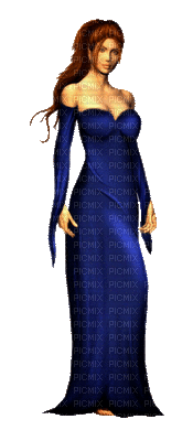 femme en bleu.Cheyenne63 - GIF animate gratis
