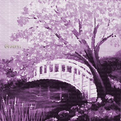 Y.A.M._Japan Landscape purple - 免费动画 GIF