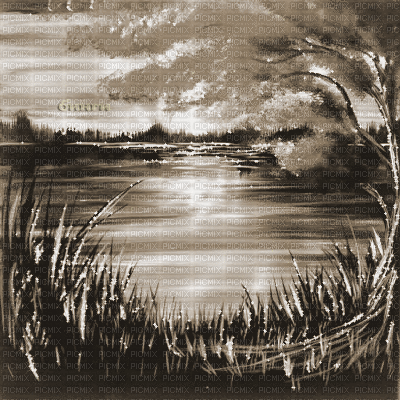 Y.A.M._Japan landscape background Sepia - Безплатен анимиран GIF