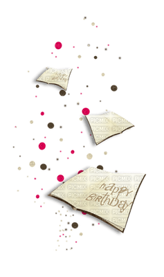 happy birthday deco text - PNG gratuit
