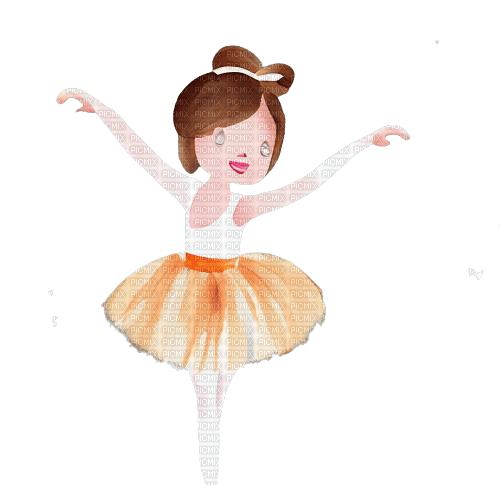 kikkapink girl ballerina child watercolor - besplatni png