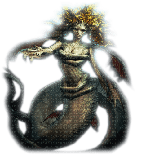 woman fantasy goth mermaid - darmowe png