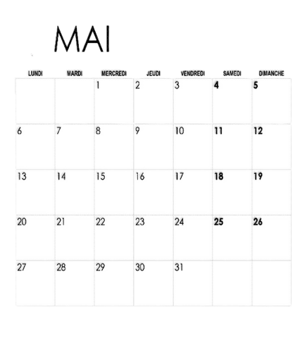 loly33 calendrier mai - δωρεάν png
