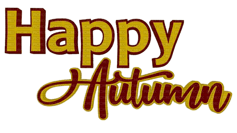 Happy Autumn/words - Gratis animeret GIF