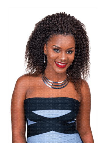 Femme avec une coupe afro - PNG gratuit