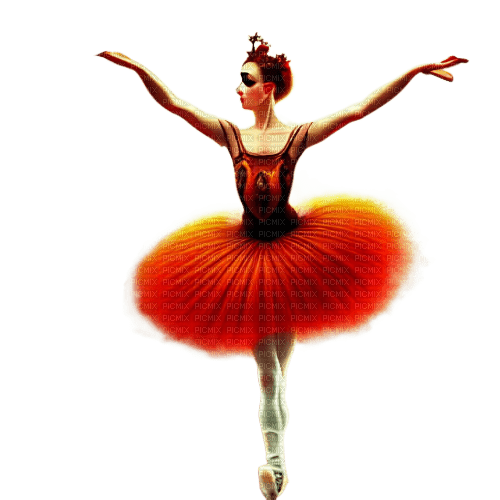 kikkapink autumn ballerina painting - ingyenes png