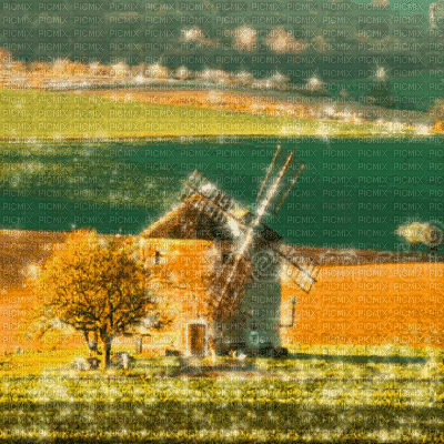 Autumn Countryside Scene - Bezmaksas animēts GIF