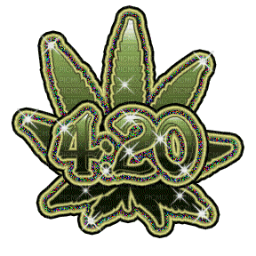 420 Glitter Leaf - Безплатен анимиран GIF