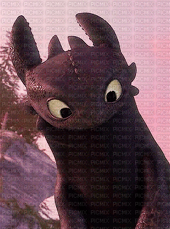 Toothless watching something :0 - GIF animate gratis