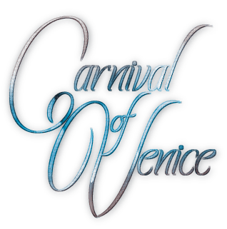 soave text carnival venice blue brown - PNG gratuit