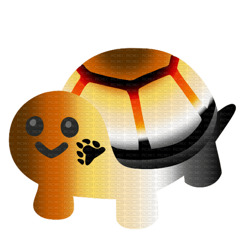 Bear pride emoji turtle - Free PNG