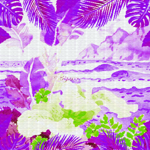 Ve1/ background.animated.tropical.purple.idca - GIF animé gratuit
