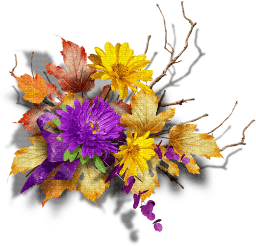 autumn flowers by nataliplus - png ฟรี