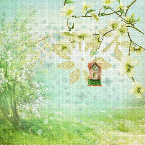 background spring - GIF animasi gratis
