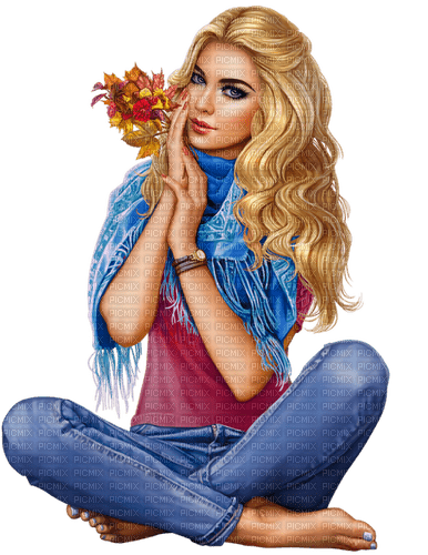 woman herbst - Free PNG