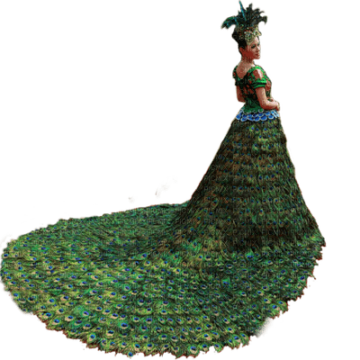 femme paon woman peacock - PNG gratuit