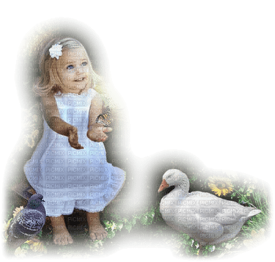 child with animal bp - PNG gratuit