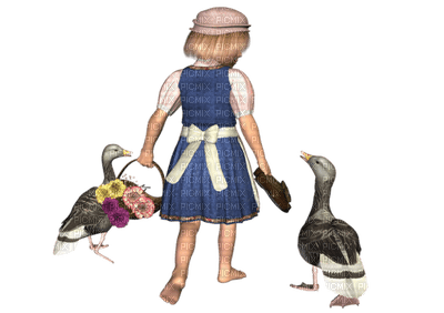 Kaz_Creations Child With Ducks - PNG gratuit