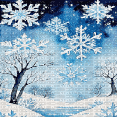 Winter Snowflakes Scene - GIF animate gratis