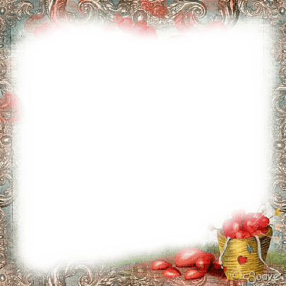 soave frame vintage valentine heart texture - png gratuito