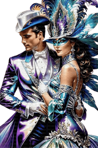 loly33 couple carnaval - δωρεάν png