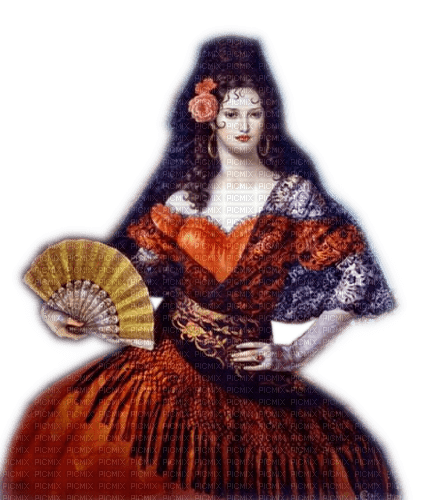Rena Spanish Woman Girl Vintage - безплатен png