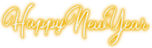 Happy New Year.Text.White.Gold - KittyKatLuv65 - png gratis