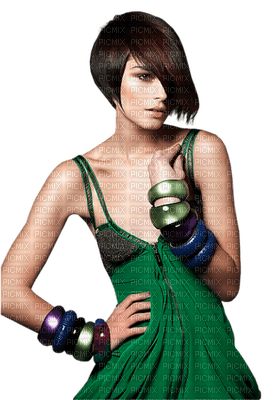 Woman Green Blue Brown  - Bogusia - 免费PNG