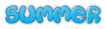 summer text logo blue - PNG gratuit