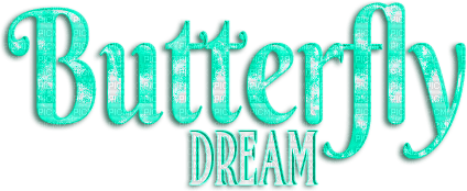 Butterfly Dream.Text.Teal - PNG gratuit