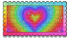 rainbow heart stamp - png gratuito